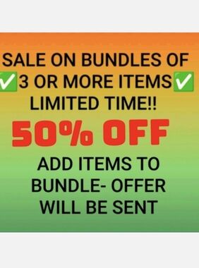 Limited Time 50% Off Sale - Bundle 3+ Items